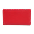 Red-Ivory - Back - Eastern Counties Leather Womens-Ladies Imogen Leather Stitch Detail Purse