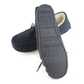 Navy - Back - Eastern Counties Leather Mens Joel Suede Moccasins