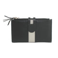 Black-Grey - Front - Eastern Counties Leather Womens-Ladies Ottilie Leather Purse