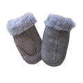 Grey - Front - Eastern Counties Leather Childrens-Kids CSM Sheepskin Split Seam Mittens