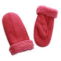 Pink - Front - Eastern Counties Leather Childrens-Kids CSM Sheepskin Split Seam Mittens