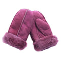 Purple - Front - Eastern Counties Leather Childrens-Kids CSM Sheepskin Split Seam Mittens