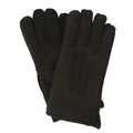 Black - Front - Eastern Counties Leather Womens-Ladies Sheepskin Stitched Winter Gloves