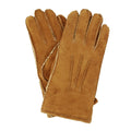 Tan - Front - Eastern Counties Leather Womens-Ladies LSG-SP Stitch Detail Sheepskin Gloves