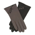 Black-Grey - Front - Eastern Counties Leather Womens-Ladies Caroline Leather Gloves