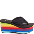 Black-Multicoloured - Lifestyle - Rocket Dog Womens-Ladies Webbing Sandals