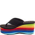 Black-Multicoloured - Pack Shot - Rocket Dog Womens-Ladies Webbing Sandals