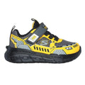 Charcoal-Yellow - Side - Skechers Boys Skech Tracks Trainers