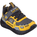 Charcoal-Yellow - Front - Skechers Boys Skech Tracks Trainers