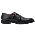 Black - Side - Base London Mens Diablo Monk Leather Shoes