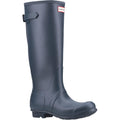 Navy - Front - Hunter Womens-Ladies Original Tall Wellington Boots