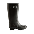 Black - Side - Hunter Womens-Ladies Wide Leg Wellington Boots