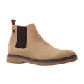 Sandy Beige - Front - Base London Mens Hooper Suede Chelsea Boots