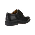 Black - Back - Geox Childrens-Kids Federico Leather School Shoes