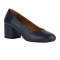 Navy - Front - Geox Womens-Ladies D Eleana A Nappa Leather Court Shoes