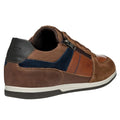 Brown-Navy - Back - Geox Mens U Renan B Suede Trainers