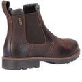 Brown - Back - Cotswold Mens Leafield Leather Chelsea Boots