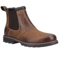 Tan - Front - Cotswold Mens Leafield Leather Chelsea Boots