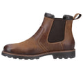 Tan - Pack Shot - Cotswold Mens Leafield Leather Chelsea Boots