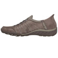 Dark Taupe - Lifestyle - Skechers Womens-Ladies Breathe Easy Home Body Faux Leather Trainers