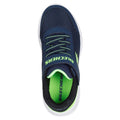 Navy-Lime - Side - Skechers Boys Bounder Trainers