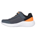 Charcoal-Orange - Back - Skechers Boys Bounder Trainers