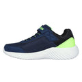 Navy-Lime - Back - Skechers Boys Bounder Trainers