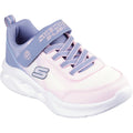 Grey-Light Pink - Front - Skechers Girls Sola Glow Deluxe Ombre Trainers