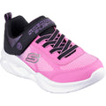 Black-Hot Pink - Front - Skechers Girls Sola Glow Deluxe Ombre Trainers