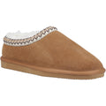 Tan - Front - Cotswold Womens-Ladies Foxmoor Suede Slippers