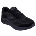 Black - Front - Skechers Mens 2.0 The Keep Patent Leather Arch Fit Trainers