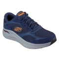 Navy-Orange - Front - Skechers Mens 2.0 The Keep Patent Leather Arch Fit Trainers