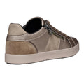 Taupe - Back - Geox Womens-Ladies Blomiee Suede Trainers