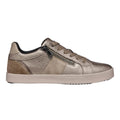 Taupe - Side - Geox Womens-Ladies Blomiee Suede Trainers