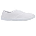 White - Side - Mirak 204-ASG14 Unisex Childrens Lace-Up Plimsolls - Boys-Girls Gym Trainers