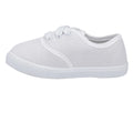 White - Lifestyle - Mirak 204-ASG14 Unisex Childrens Lace-Up Plimsolls - Boys-Girls Gym Trainers