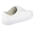 WHITE - Back - Mirak GB Unisex Childrens Plimsolls - Boys-Girls Gym Shoes