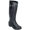 Black - Side - Cotswold Unisex Green Rubber Windsor Wellingtons