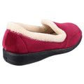 Burgundy - Side - Fleet & Foster Womens-Ladies Maier Classic Slippers