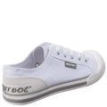 White - Side - Rocket Dog Womens-Ladies Jazzin Canvas Lace Up Shoe