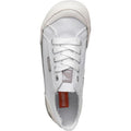 White - Pack Shot - Rocket Dog Womens-Ladies Jazzin Canvas Lace Up Shoe