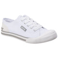 White - Front - Rocket Dog Womens-Ladies Jazzin Canvas Lace Up Shoe