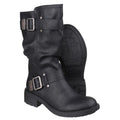 Black - Lifestyle - Rocket Dog Womens-Ladies Trumble Faux Leather Biker Boots