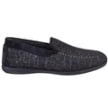 Black - Back - Cotswold Mens Stanley Moc Toe Full Slipper