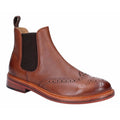 Brown - Front - Cotwold Mens Siddington Leather Elasticated Dress Boot