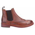 Brown - Back - Cotwold Mens Siddington Leather Elasticated Dress Boot