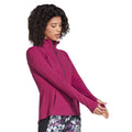 Magenta - Side - Skechers Womens-Ladies Gowalk Mesh Jacket