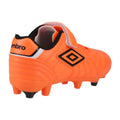 Orange - Back - Umbro Childrens-Kids Speciali Liga Firm Leather Football Boots