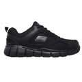 Black - Side - Skechers Mens Telphin Sanphet Leather Trainers