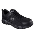 Black - Front - Skechers Mens Telphin Sanphet Leather Trainers